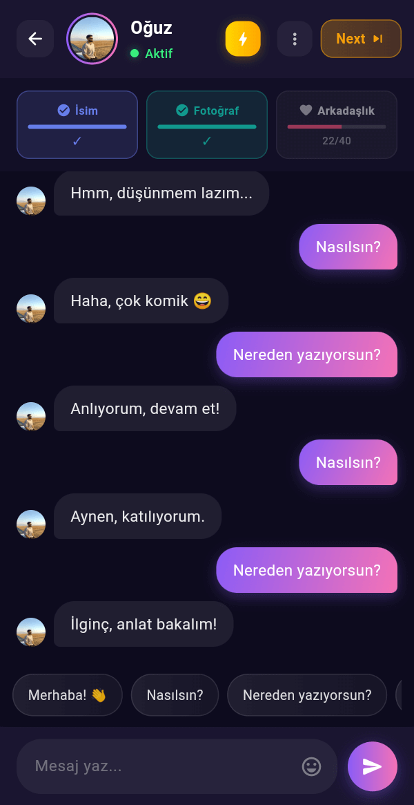 Sohbet Ekranı